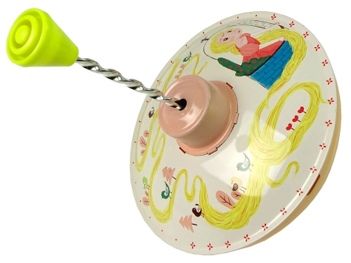 Rapunzel Spinning Top Yellow Metal