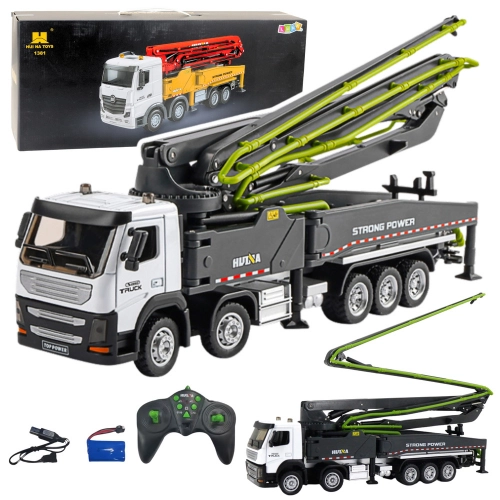 RC Concrete Mixer Truck Remote Controlled Huina Gray 1:18