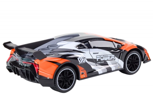 Remote Controlled Sports Car RC 1:10 Orange Speed up to 25 km/h