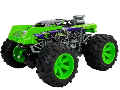 Remote Controlled Terrain Car 1:14 2.4G RC Green Big Wheels