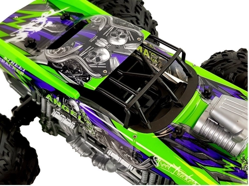 Remote Controlled Terrain Car 1:14 2.4G RC Green Big Wheels