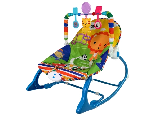 Rocking Chair 2in1 Blue Tiger Sounds Vibration