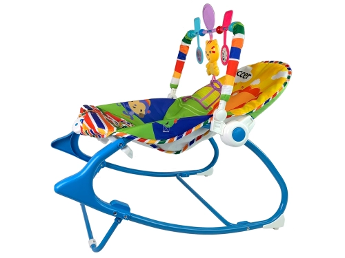 Rocking Chair 2in1 Blue Tiger Sounds Vibration