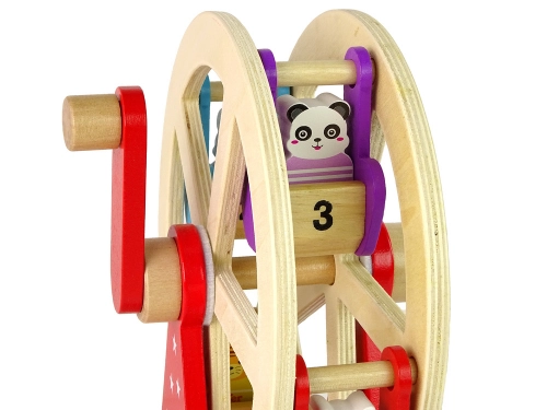 Rotating Wooden Ferris Wheel Figures
