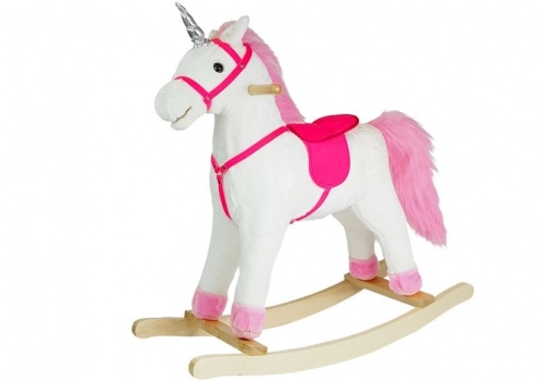 Running Horse Unicorn White Sounds Moves Snout Tail 74 cm