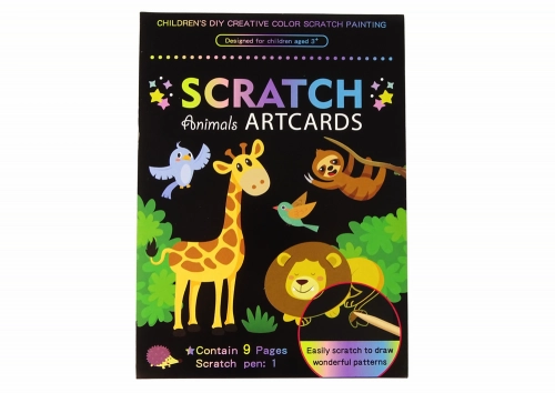 Scratch Coloring Book For Kids ZOO Animals