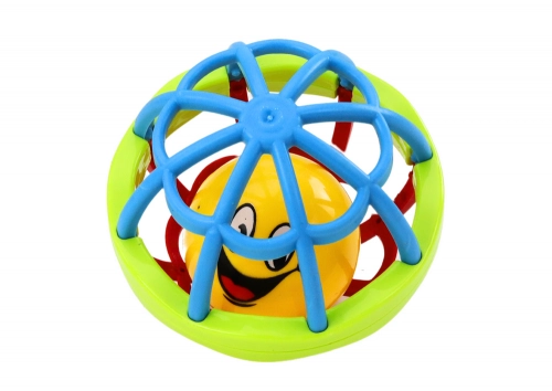 Sensory Ball for Babies, Colorful Rubber Rattle