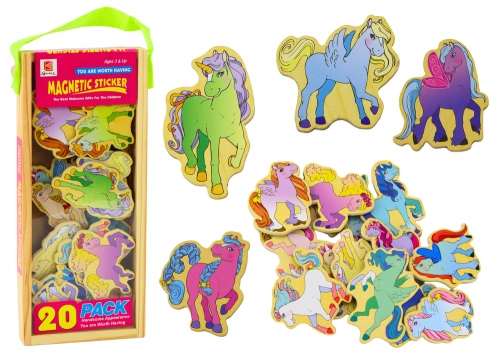 Set of 20 colored magnetic baubles