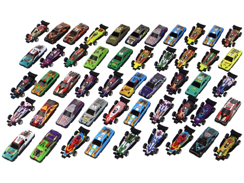 Set of 50 pieces of springs, colorful toy cars