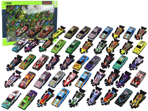 Set of 50 pieces of springs, colorful toy cars