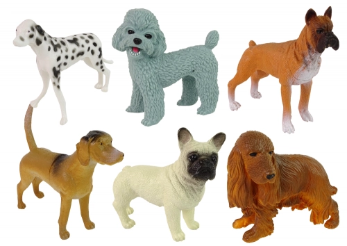 Set of 6 Dog Figurines Dog Breed Figures