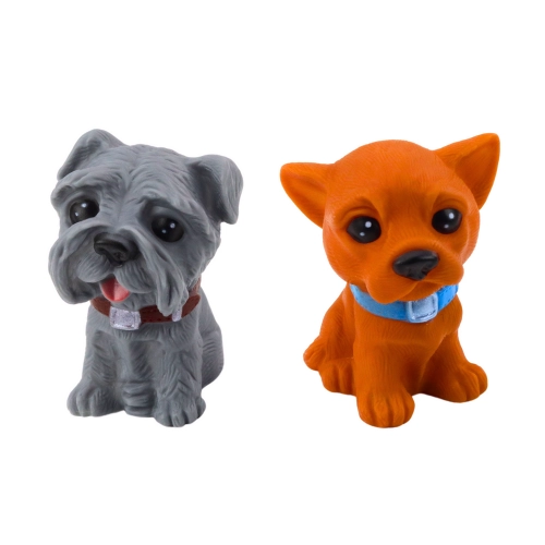 Set of Figures Cute Dogs Puppies Rubber 8cm 6pcs