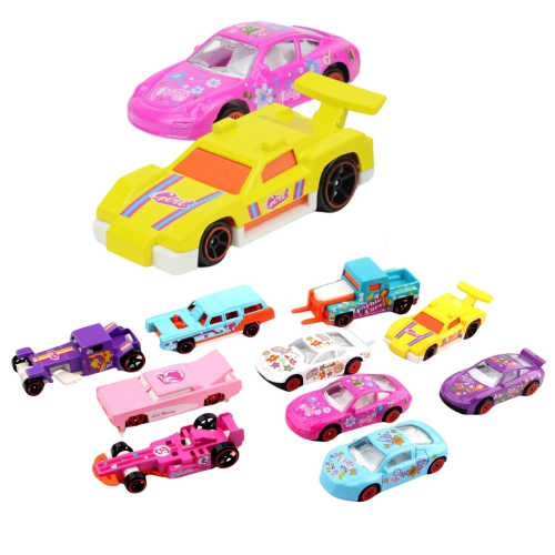 Set of Pink Cars for Girls 10pcs