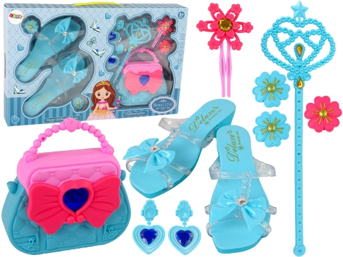 Slipper Beauty Set Handbag Blue Cufflinks