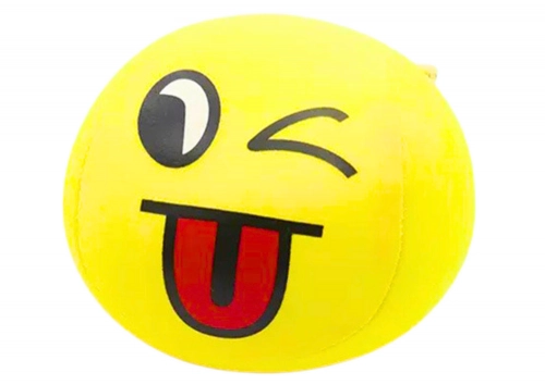 Soft Ball Smiley Emoji Ball Yellow 9cm