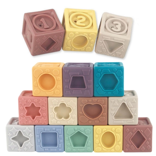 Soft Sensory Educational Structured Colorful Blocks 12pcs