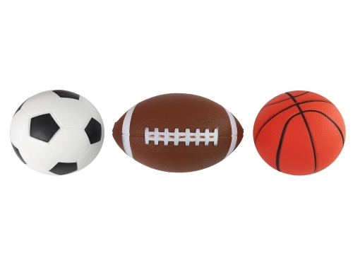 Soft Sports Ball Set 3in1 Football Basketball