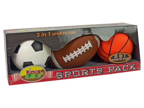 Soft Sports Ball Set 3in1 Football Basketball