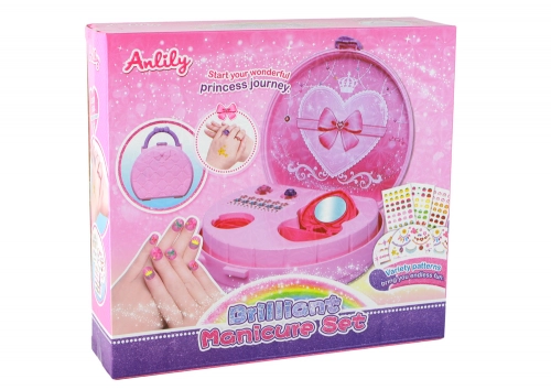 Suitcase With Nail Accessories Manicure Stickers Nail Tips