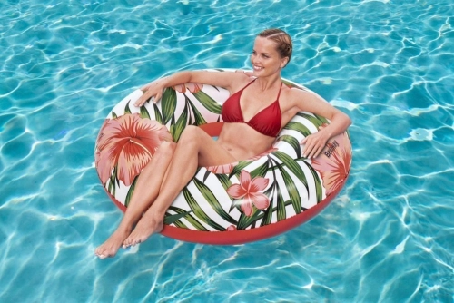 Swimming Ring With Pink Palms 119 m Bestway 36237