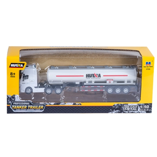 Tank Truck Metal Movable Parts White 1:50