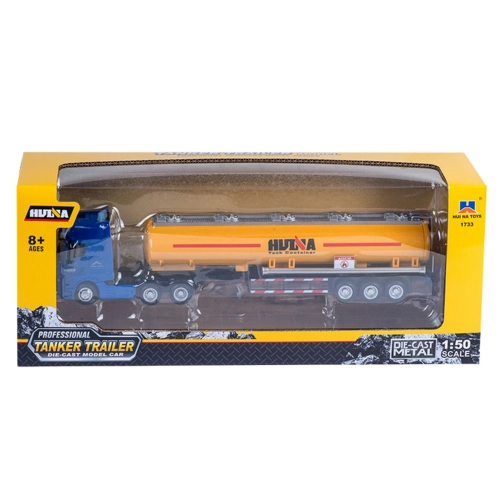 Tank Truck Metal Movable Parts Yellow 1:50