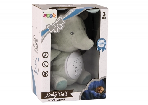 Teddy Bear Elephant Sleeping Melodies Light Star Projector Gray