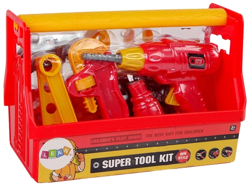 Tool Box Hammer Pliers Red