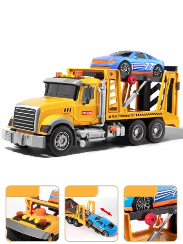 Tow Truck Roadside Assistance Car 2in1 Adjustable Lights Sounds