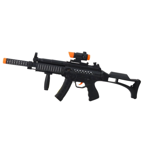 Toy Machine Gun Lights Sounds Black 62cm