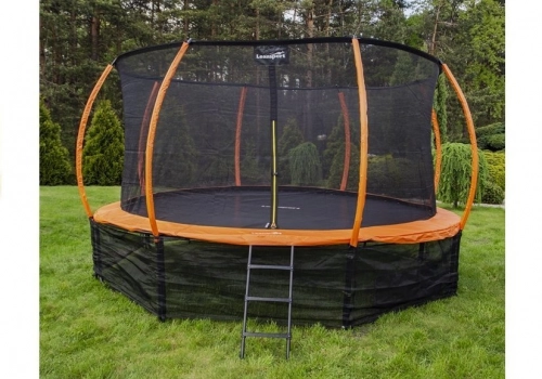 Batuts ar drošības tīklu un kāpnēm 366 cm (12ft) LEAN SPORT BEST Orange