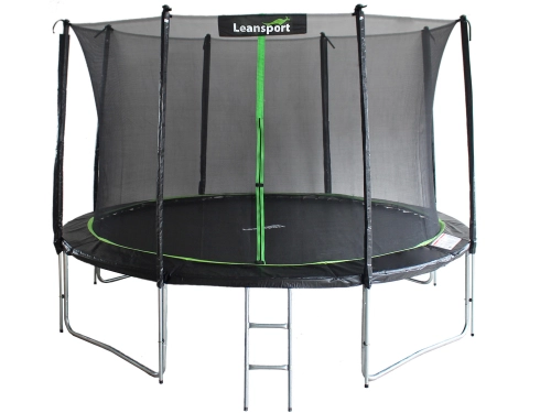 Батут с защитной сеткой и лестница 366 см (12ft) SPORT PRO Green