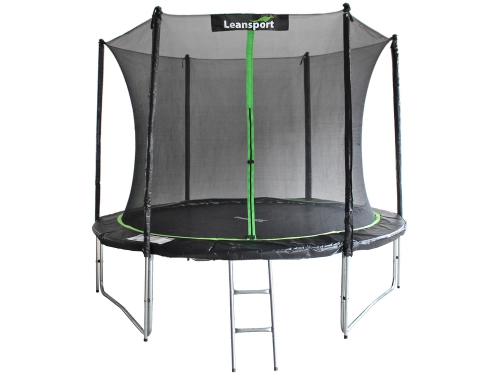 Батут с защитной сеткой и лестница 244 см (8ft) SPORT PRO Green