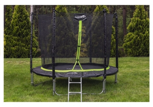 Батут с защитной сеткой и лестница 244 см (8ft) SPORT PRO Green