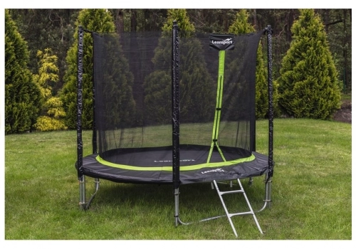 Батут с защитной сеткой и лестница 244 см (8ft) SPORT PRO Green