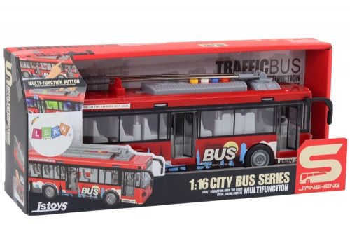 Trolleybus Bus 1:16 Lights Sounds Drive Red