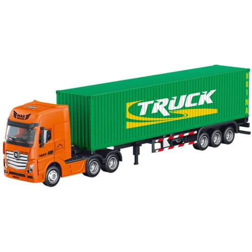 Truck Semi-trailer Container Metal Huina Green 1:50