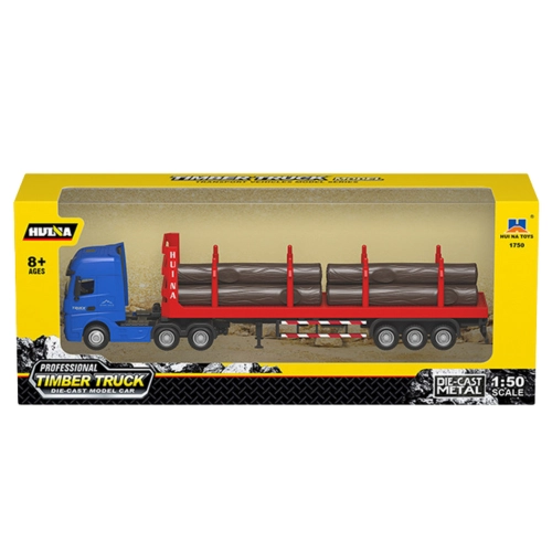 Truck Timber Transport Metal Huina 1:50 Red