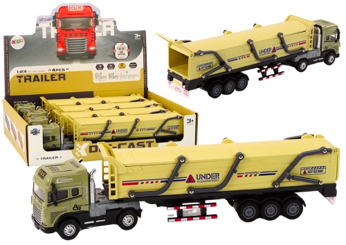 Truck With Trailer TIR Transport Vehicle 1:24 Sounds Lights Brown