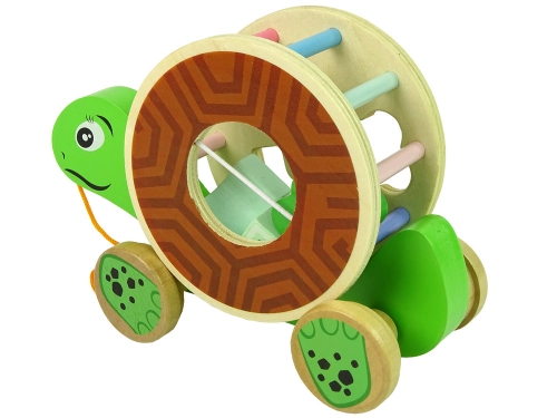 Turtle On Wheels Wooden Block Sorter