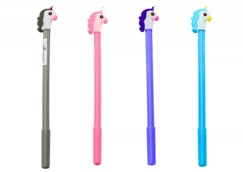 Unicorn Ballpoint Pen Black Cap Refill Mix Gray Purple 0.5mm
