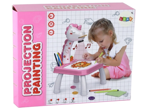 Unicorn Projector Painting Table Blackboard Pink