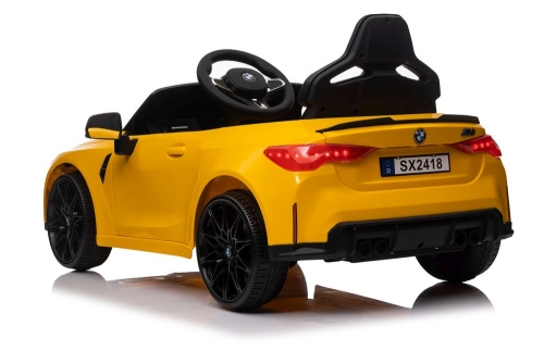 Vienvietīgs elektromobilis BMW M4 Yellow