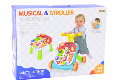 Walker Pushchair Educational Table 2in1 Interactive Light and Sound