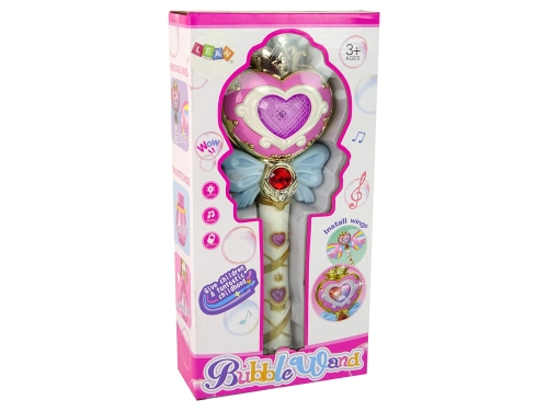 Wand Soap Bubbles Lights Pink Sounds