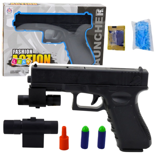 Water Ball Gun Foam Darts Laser Black