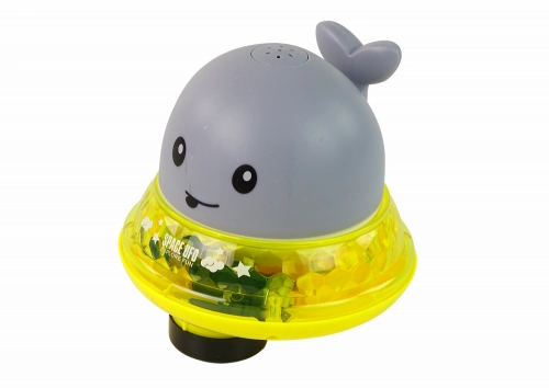 Whale Squirting Water With Stand Gray Bath Toy