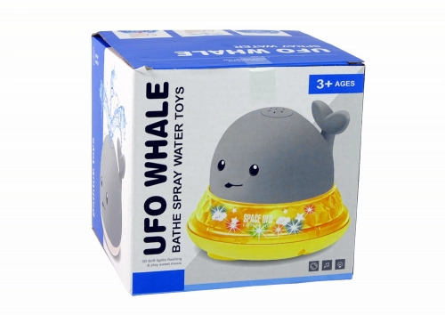 Whale Squirting Water With Stand Gray Bath Toy