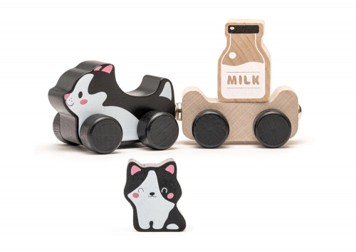 Wise Cat Milk Wooden Toy 15450