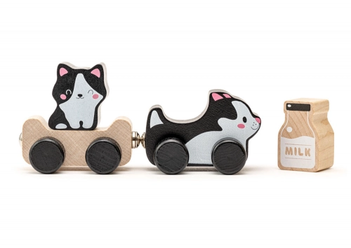 Wise Cat Milk Wooden Toy 15450